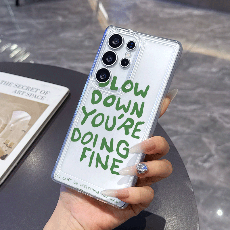 Phone Cases Samsung A14 - Funda Transparente Personalizada con Frases Inspiradoras