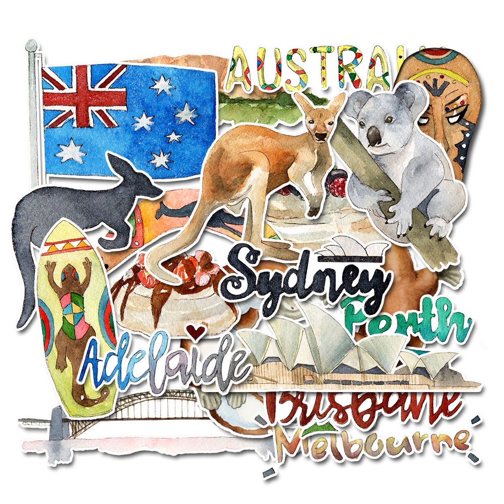 Phone Cases Australia - Paquete de 20 pegatinas de viaje