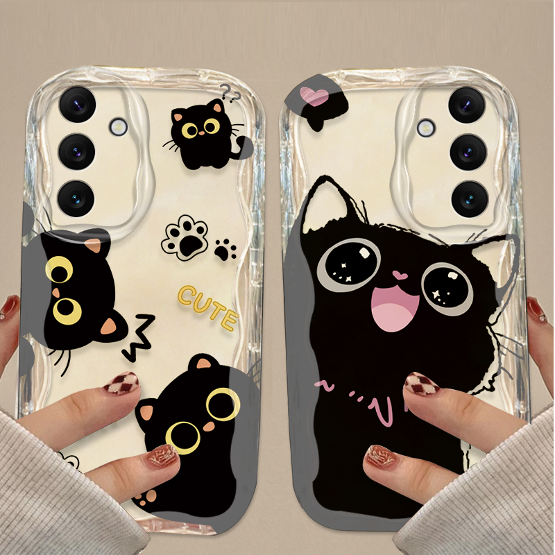 Funda bonita de gato negro con - Phone Cases Samsung A14 reseña y precio