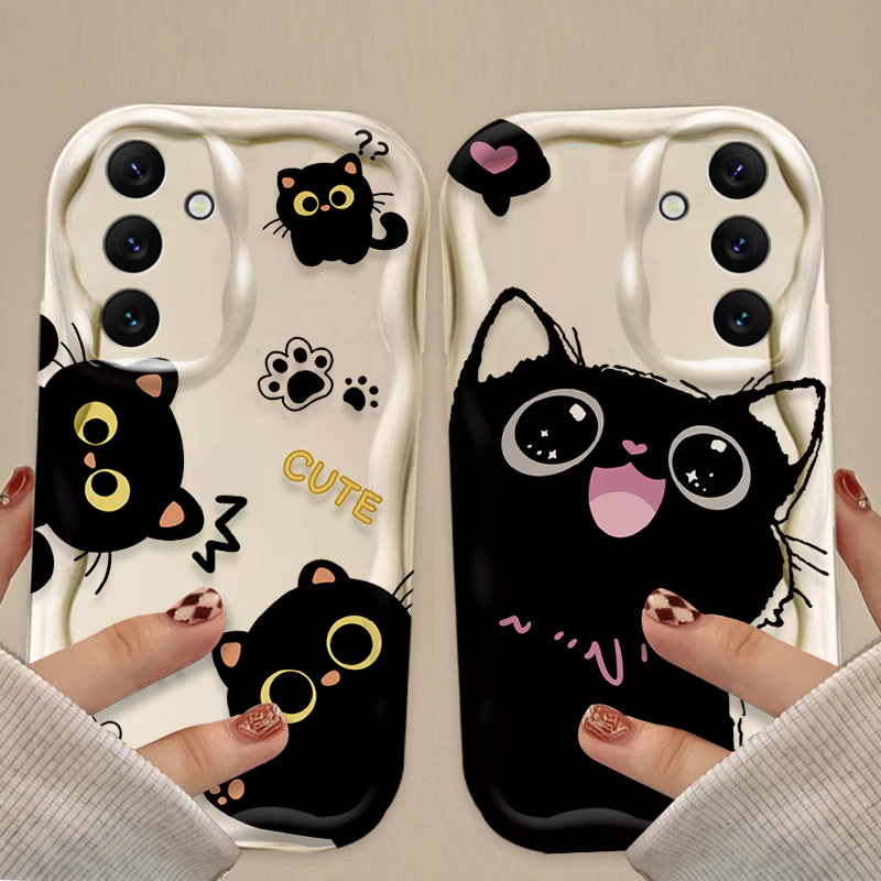 Funda bonita de gato negro con - Phone Cases Samsung A14 reseña y precio